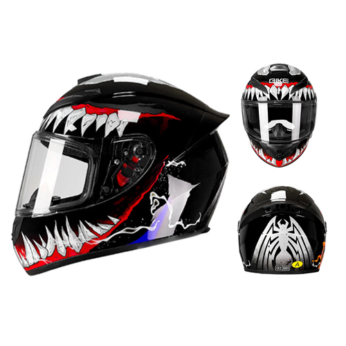 QIKE 풀페이스 오토바이 헬멧, BC47블랙레드 51,000원
