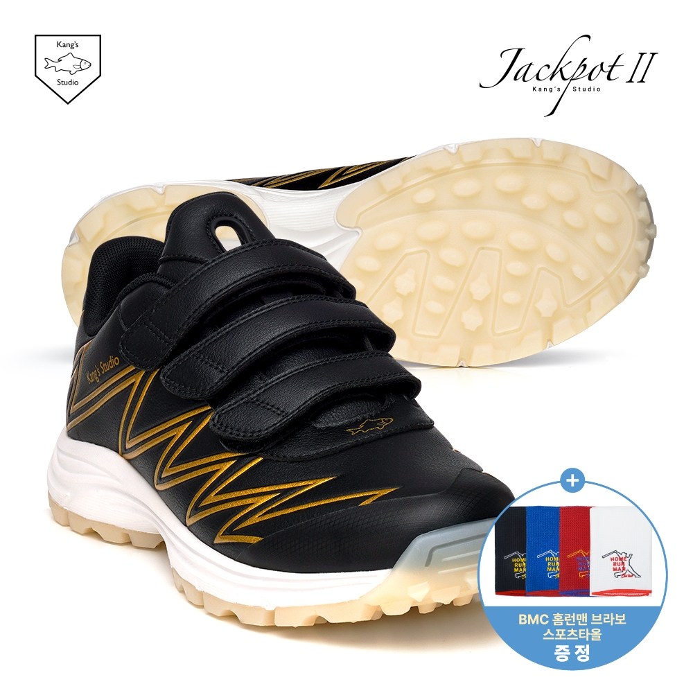 캉스스튜디오 26년 잭팟2 인조잔디 야구화 강스 터프화 Black & Gold - J12 79,000원