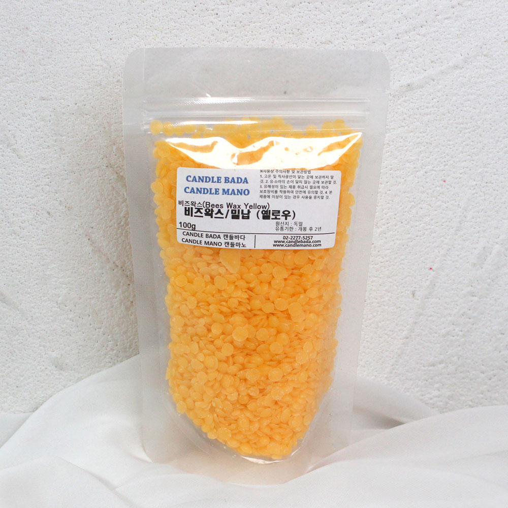 캔들바다 비즈왁스 밀납(옐로우) 천연 밀랍 /비정제, 100g 4,180원