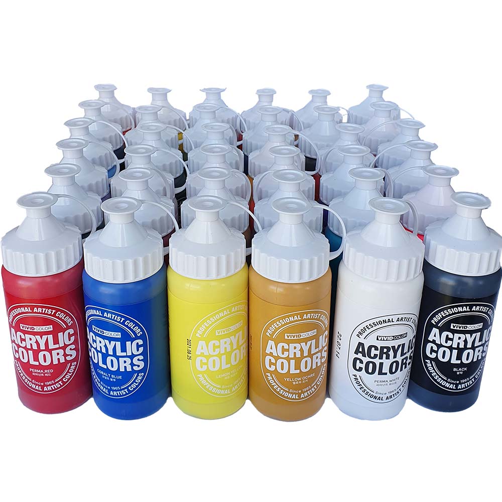 비비드아크릴물감 220ml 36색세트/ 종이나라 대용량물감 미술준비물 칼라뱅크비비드 학생 전문가용 228,000원
