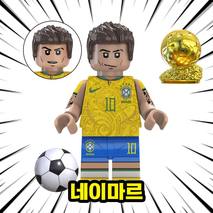 월드컵/FIFA/프리미어리그/챔피언스리그 세계 유명 축구선수 캐릭터 호환블록 브릭미니피규어 시리즈 VER.FBE 3,500원