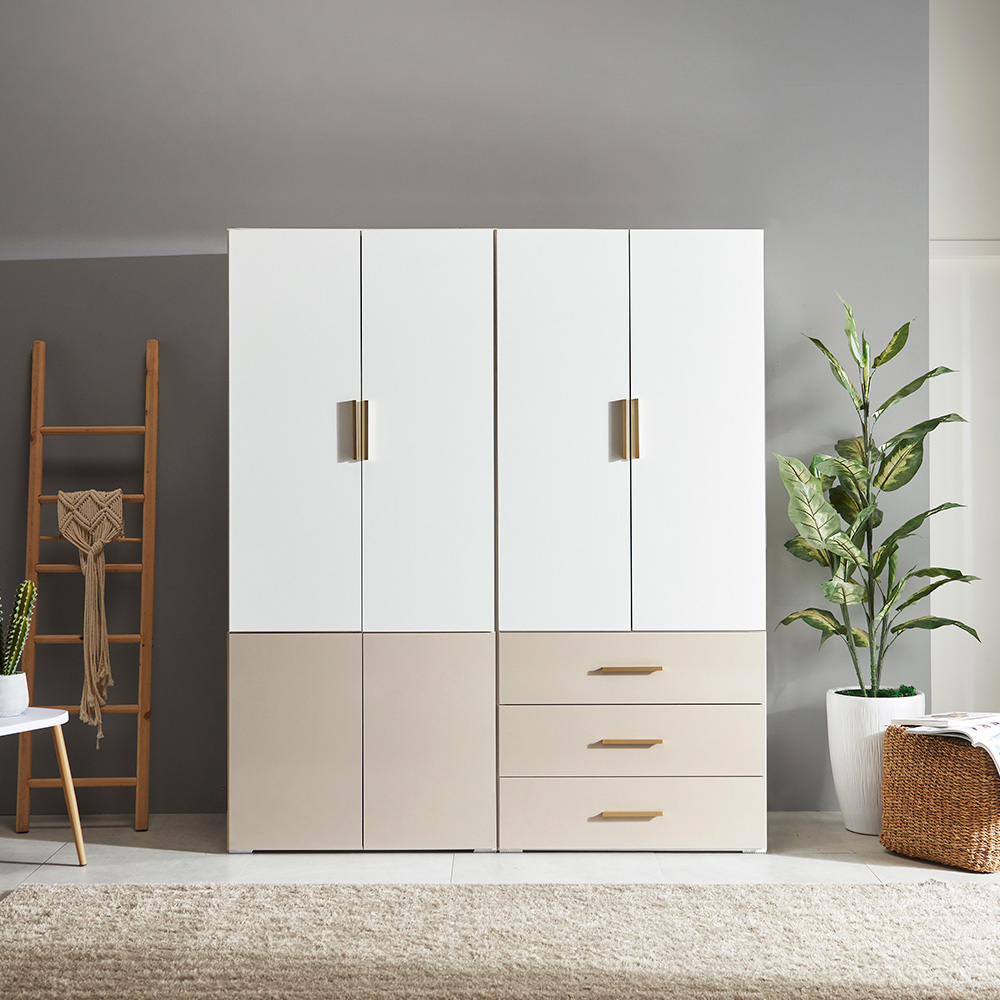 장인가구 비쥬얼 4도어 3단서랍 1600 이불 옷장 YS211 192,590원