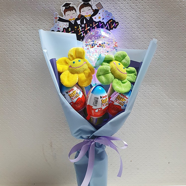 안산 플라워마트 스마일꽃인형 쓰리킨더조이 꽃다발 17,400원