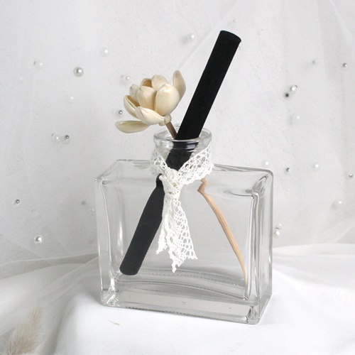 디퓨저용기 - 사각 베이직 유리 100ml 투명 (1cm 통통섬유스틱1개포함), 1개 1,930원