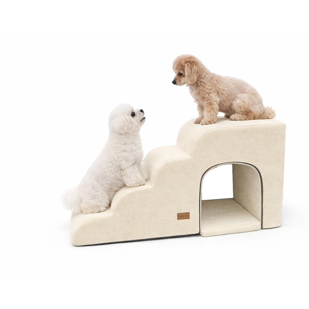 올미오펫 강아지 구름패브릭 동굴 계단 4단+방석 세트 129,900원