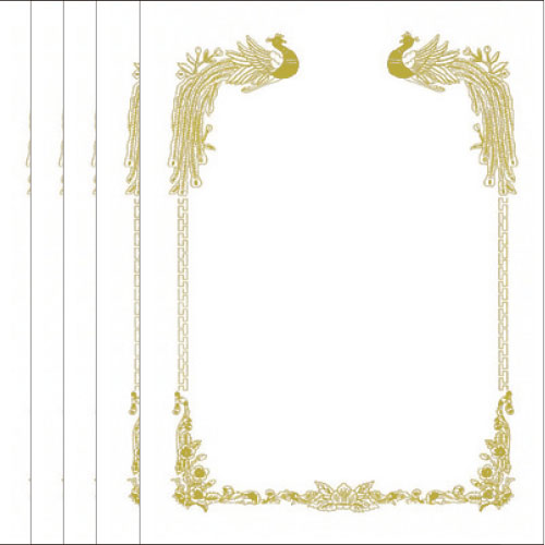 [무한] 테두리 빈상장 모음 (50매) A4 180g 최고급형 금박 금색 가로세로 겸용 24,400원