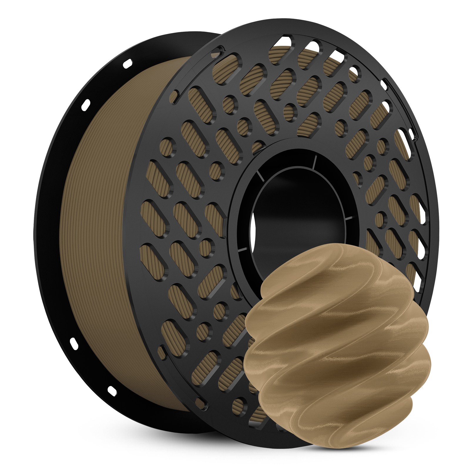 CaiLab 고강도 고탄성 PLA+ 3D 프린터 필라멘트 1.75mm 노즐 막힘 없는 선경 안정성 1kg, 연한 갈색, (PLA) 21,800원