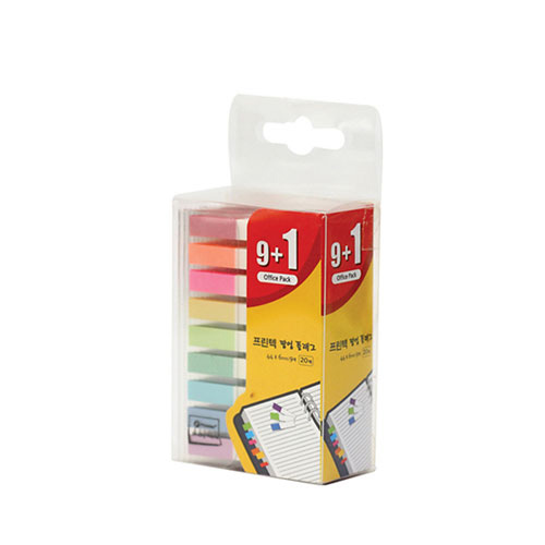 프린텍)인덱스탭(오피스팩9+1)/44*12/20매), 1개, 9색(FO4406-9) 39,940원