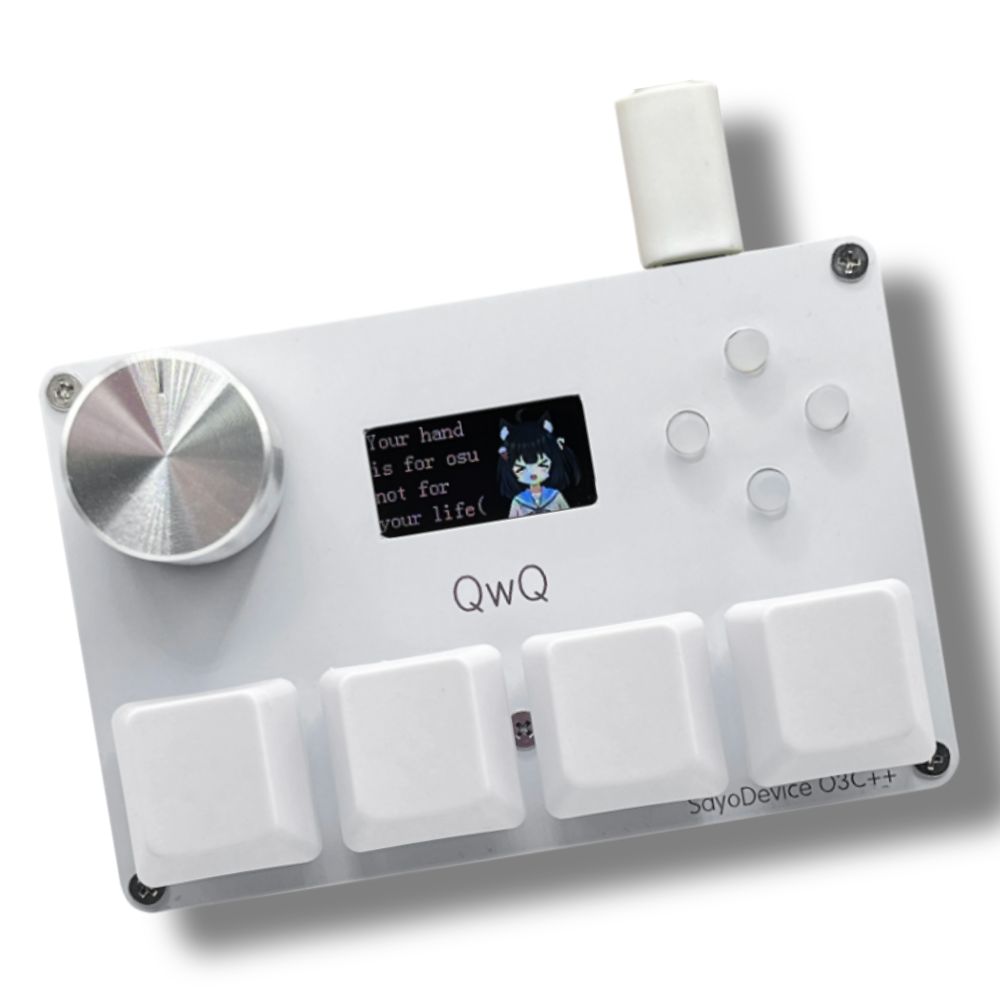 사요디바이스 sayodevice 4키 매크로 키보드 스위치 리듬게임 래피드 게이밍 유선 RGB, 4키, 화이트 56,000원