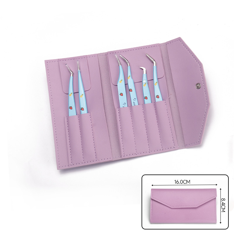 치프몰 고정밀 속눈썹 전용 핀셋 6종+파우치 세트 11,900원