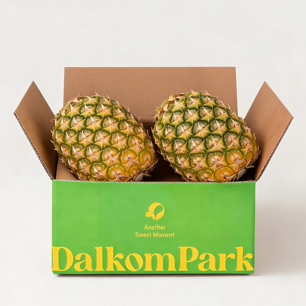 [달콤파크]크라운리스 Dole 스위티오 파인애플 2개입 2kg 내외, 1개, 12kg, 현재가 35,900원