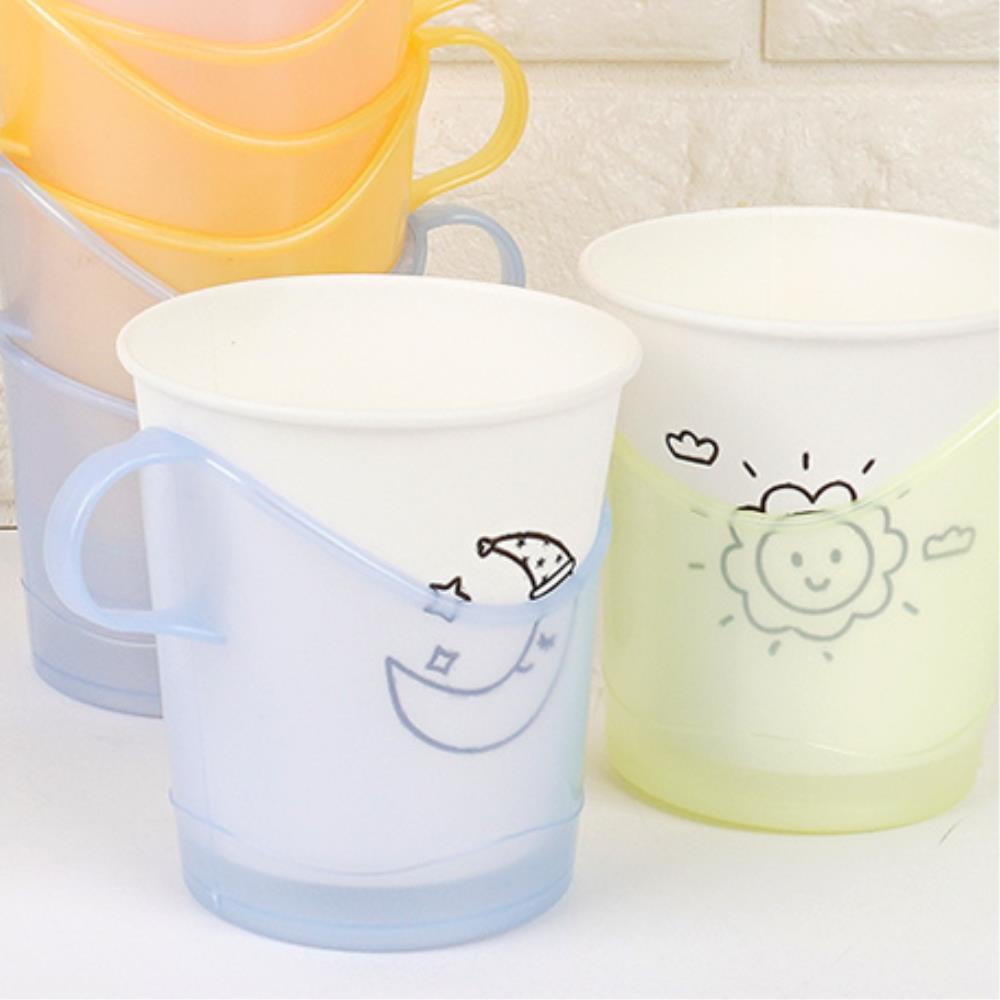 사무실 테이크아웃 데임방지 컵홀더 컵 손잡이 받칩 종이컵 컵받침 접객 차량용품, 본상품선택, 10개, 현재가 5,950원