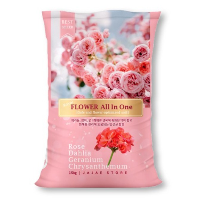 플라워올인원 상토 15kg 다육이 꽃 배양토 화분흙 분갈이 장미 꽃 제라늄 화훼류 배양토, 15kg, 1개 17,900원