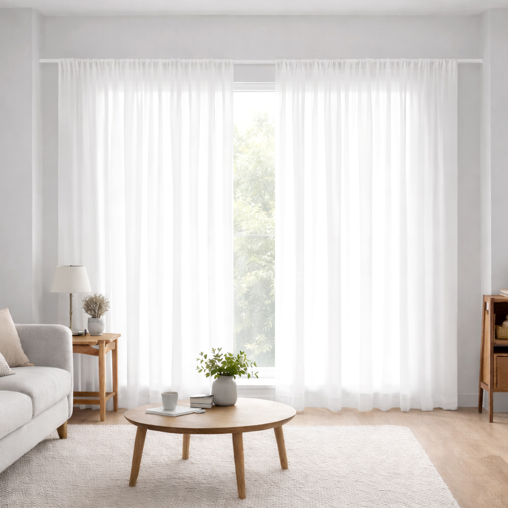 까사마루 봉집형 쉬폰 커튼 5,900원