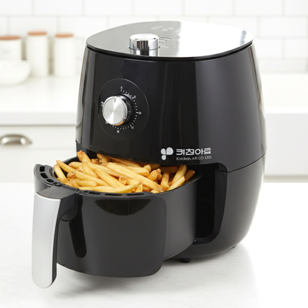 26년형 키친아트 에어프라이어 대용량 저소음 에어프라이기 블랙 고구마 3.5L, 블랙, 2035 63,900원
