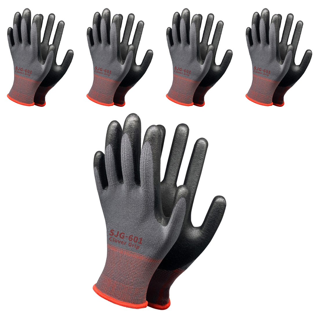 신정글러브 클로버그립 NBR 코팅 장갑 SJG-601 S, 혼합색상, 5세트 5,900원