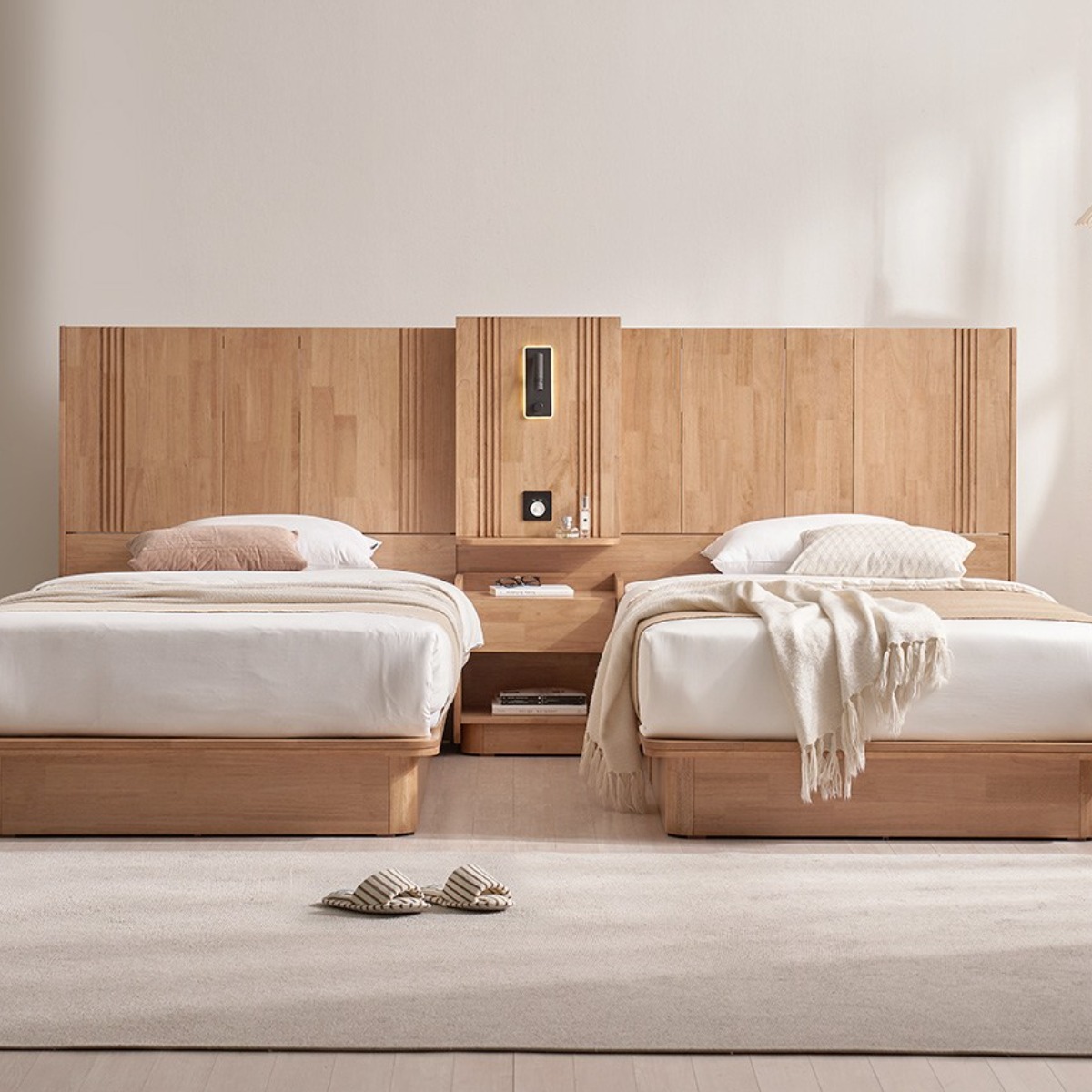 핀란디아 마로네 트윈 평상침대SS+무빙월+협탁 2,030,000원