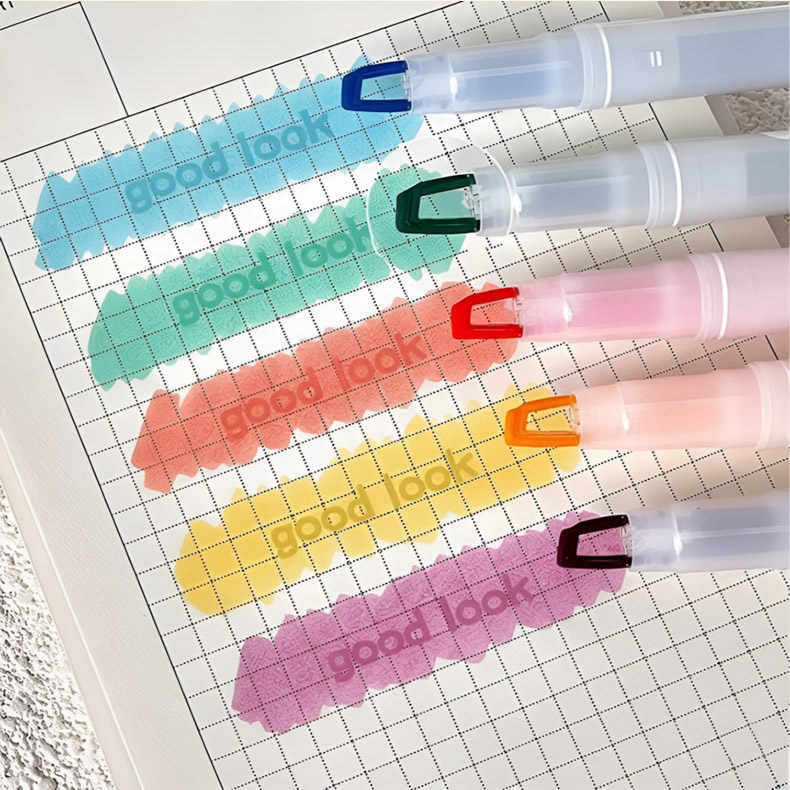 더블헤드 형광펜 5종 세트 컬러 선택형 감성 문구 다꾸펜, 캔디컬러 6,400원