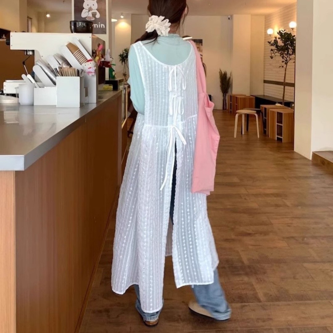 봄 여름 레이어드 민소매 레이스 뷔스티에 롱원피스 29,800원