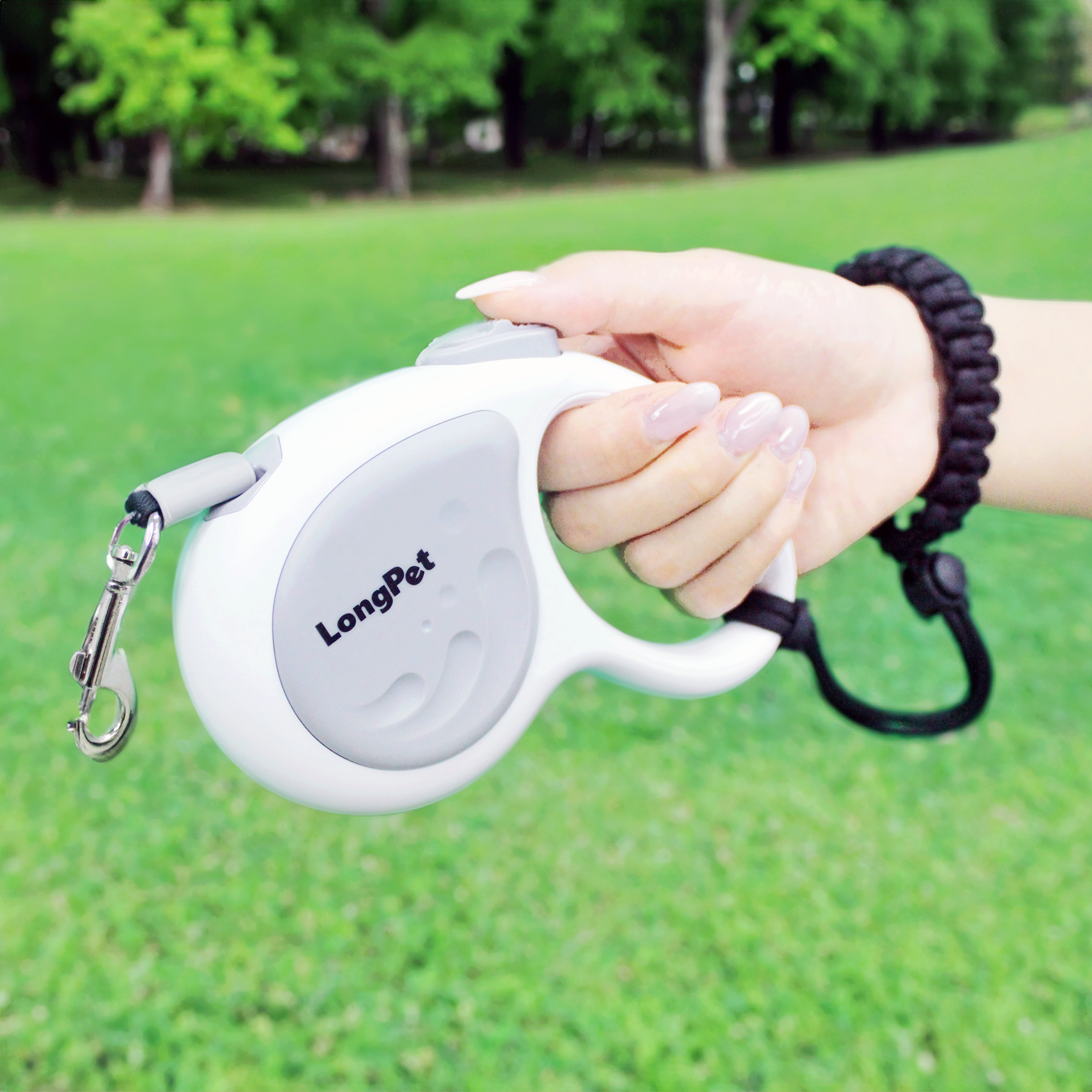 롱펫 고급형 강아지 자동리드줄 360도 꼬임방지 + 이탈방지 손목밴드 세트 9,900원