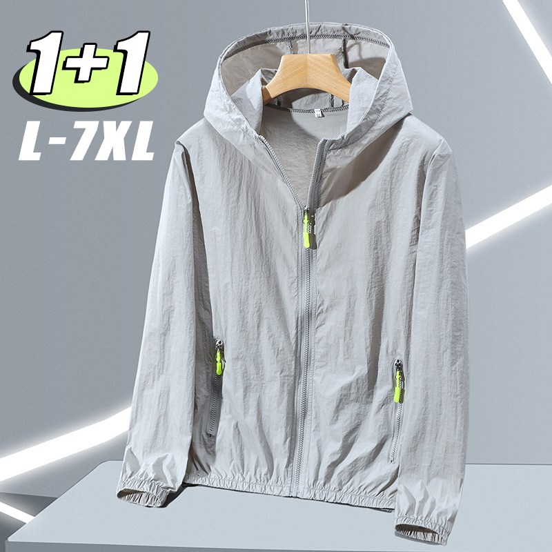 1+1 중년여성 얇은 통기성 자외선차단 자켓 얇은 경량 바람막이 점퍼 빅사이즈 26,900원