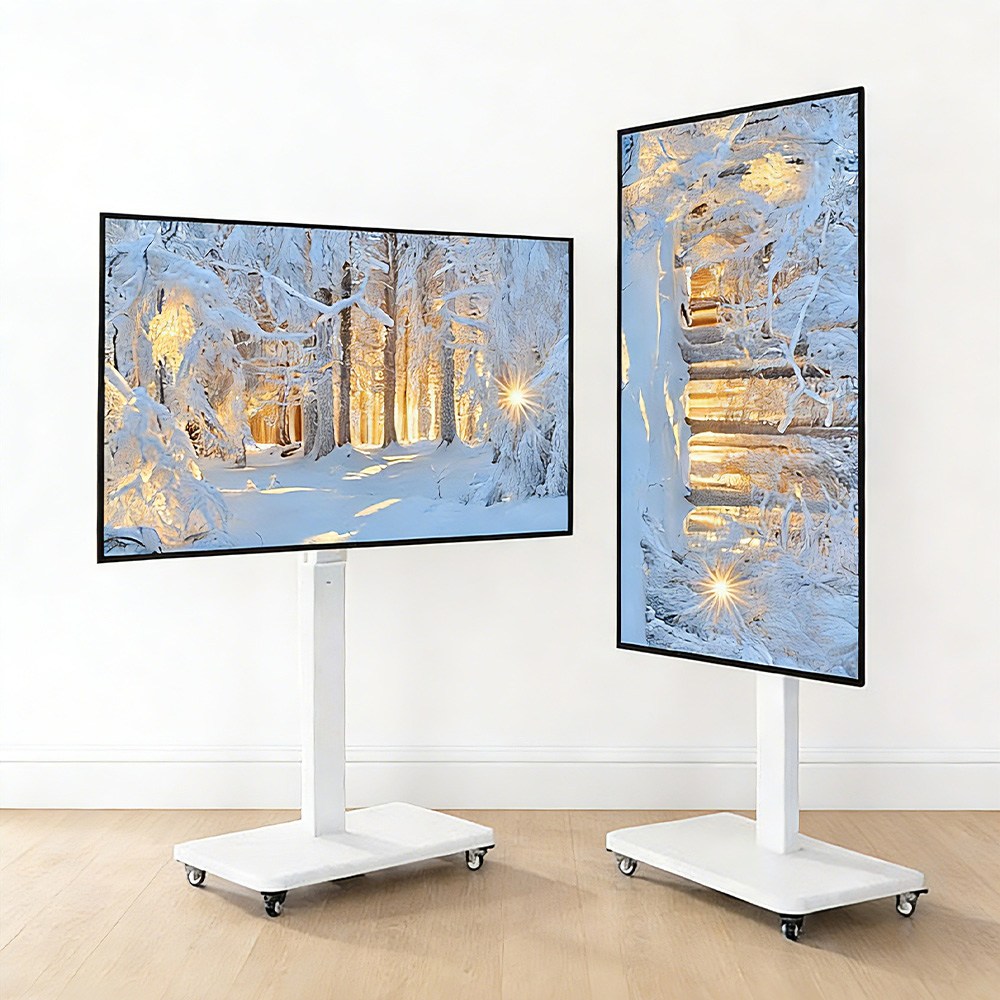 Bornoon 90도 회전 이동식 스탠드 티비 거치대 32-70인치 높이조절 59,900원