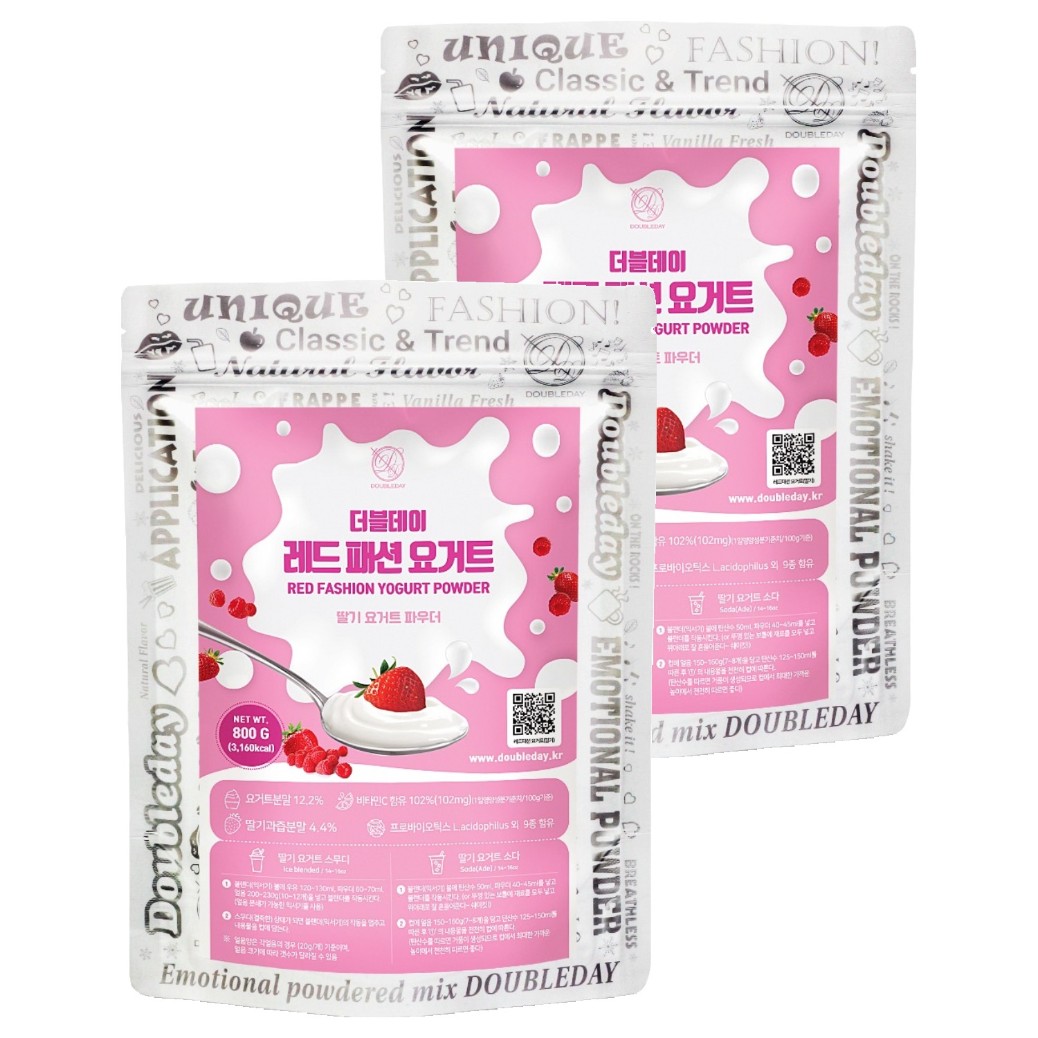 더블데이 레드패션 딸기 요거트 파우더, 800g, 2개 28,480원