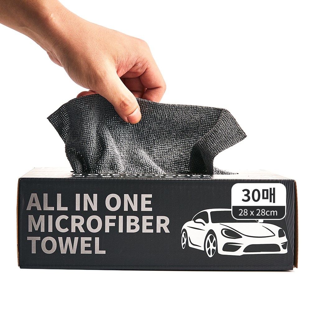 라이플럭스 뽑아쓰는 다용도 극세사 세차 타월 30매, 다크그레이, 1개 13,500원