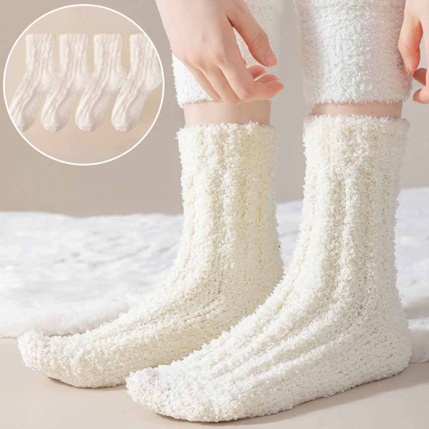 라라민 털빠짐 없는 남녀공용 수면양말 4종 세트 6,900원