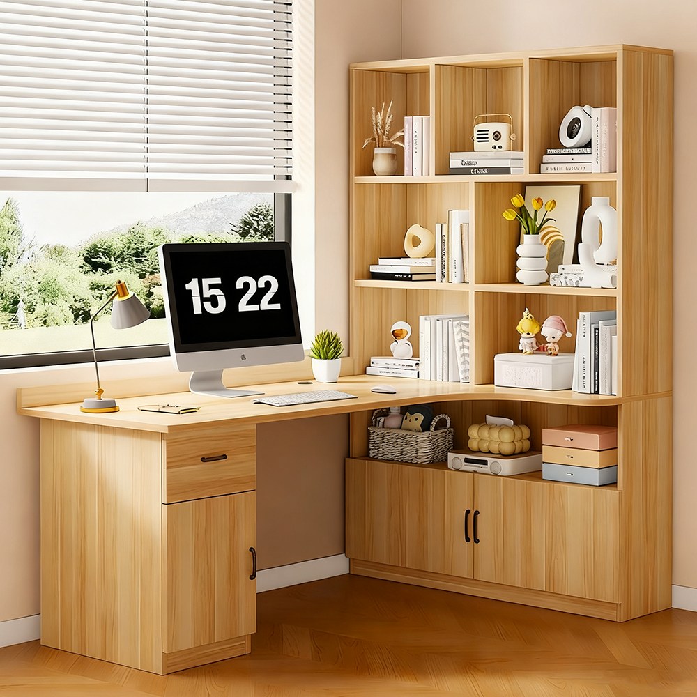 책장 책상 일체형 컴퓨터/공부/게이밍 ㄱ자 책상 고등학생/학생 책상 255,600원