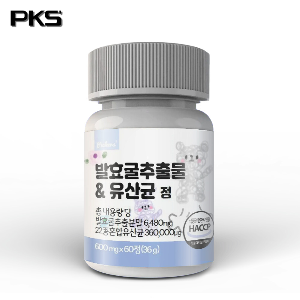 픽커스 유산균 발효굴추출분말 정 HACCP 600mg, 1개, 60정 14,900원