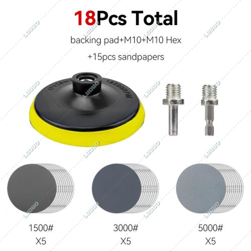 자동차 디테일링 연마 디스크 왁싱 스폰지 패드 키트 M10 드릴 어댑터 연마기 헤드라이트 복원용 사포 3 인치 16,120원