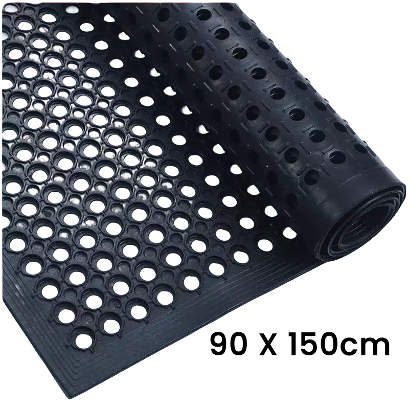 Kismetic 고무매트 업소용 바닥고무매트 업소용고무매트 현관매트 출입구 대형 미끄럼방지매트 PVC 발판매트 바닥 생고무 매트, 1개, 블랙 36,900원