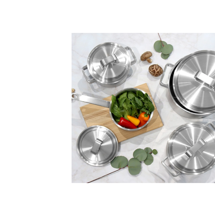 AMT 프로 시리즈 스테인리스 통 5중 냄비세트 고급 냄비 편수 양수 스텐 가스레인지 인덕션 캠핑용 오븐용, 1세트, 16편수+16양수+20양수+24양수, 단일색상 879,000원