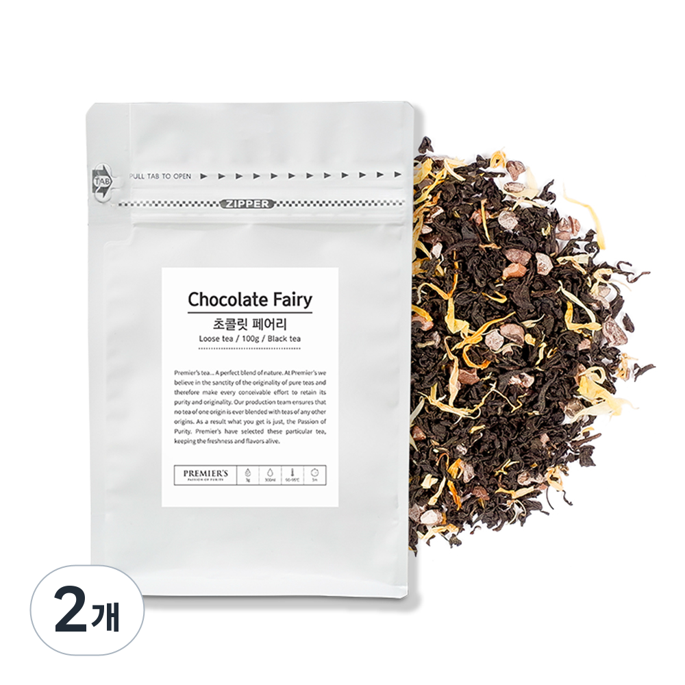 프리미어스티 루즈티 파우치 초콜릿 페어리 홍차, 100g, 2개, 1개입 39,000원