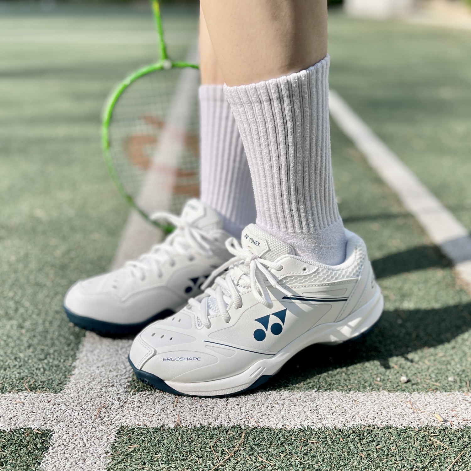 요넥스 PWCB 파워쿠션 남성 여성 배드민턴화 운동화 인도어화 스쿼시화 신발 화이트 네이비 114,900원