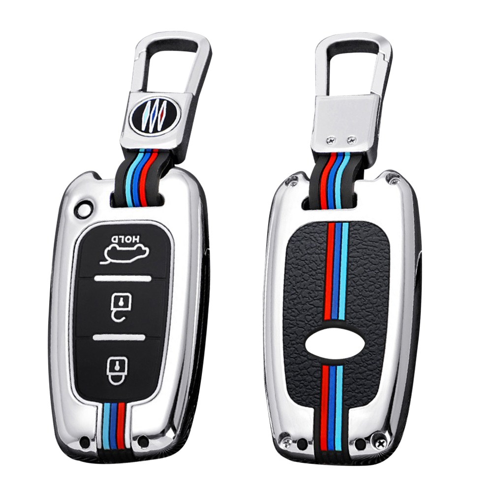 현대 기아 자동차 스마트 키케이스 차 메탈 키홀더 키링 키커버 레이 모닝 투싼 벨로스터 I30 엑센트 싼타페 쏘울 스포티지 쏘렌토 오피러스 K5 아반떼 모하비 YF소나타, A TYPE 01 (3버튼), 실버 21,800원