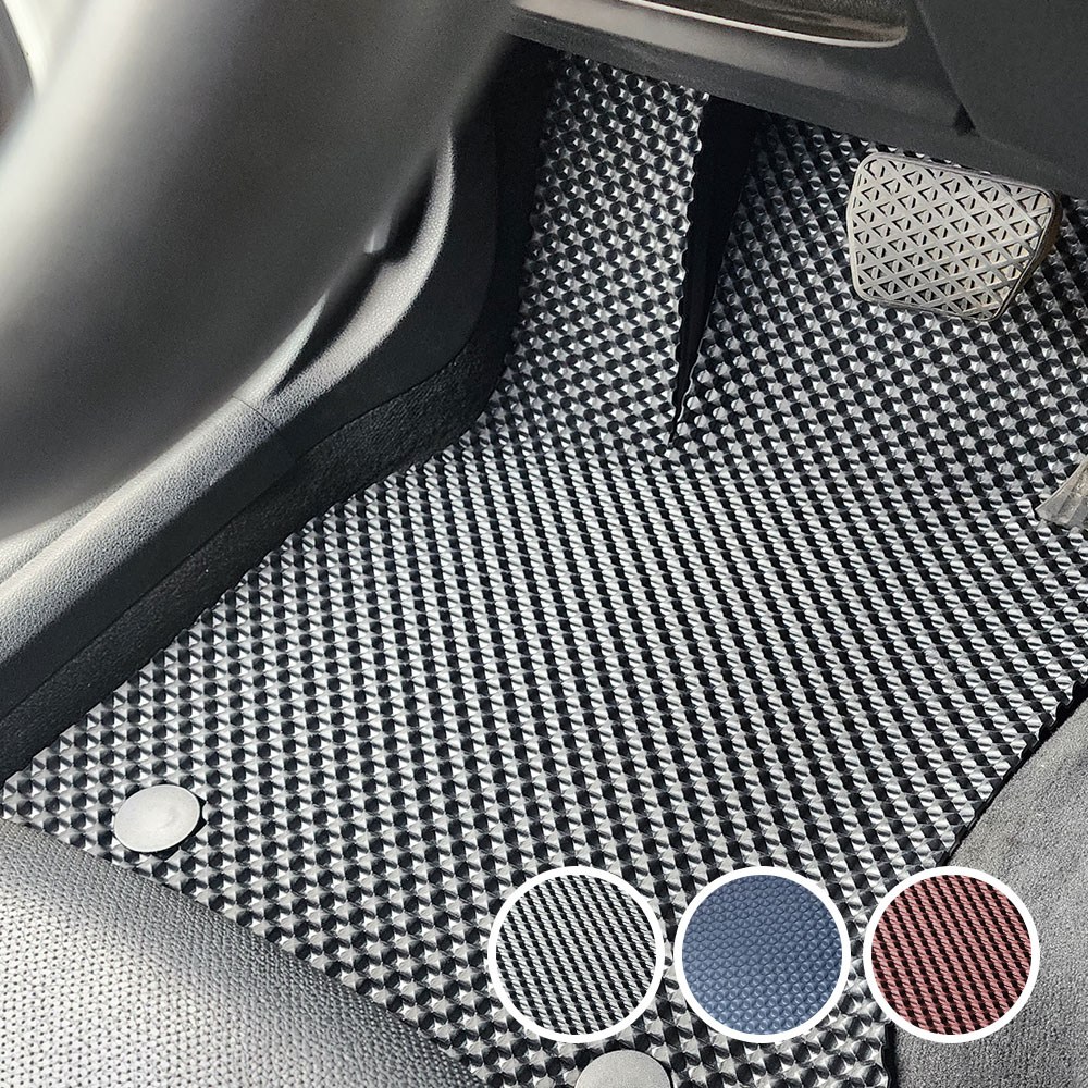 다온 카매트 3D 고무 엠보싱 벌집매트 자동차 고무발판 현대 더뉴 벨로스터 JS N 전차종, 블랙, 벨로스터 2011~2017 56,000원