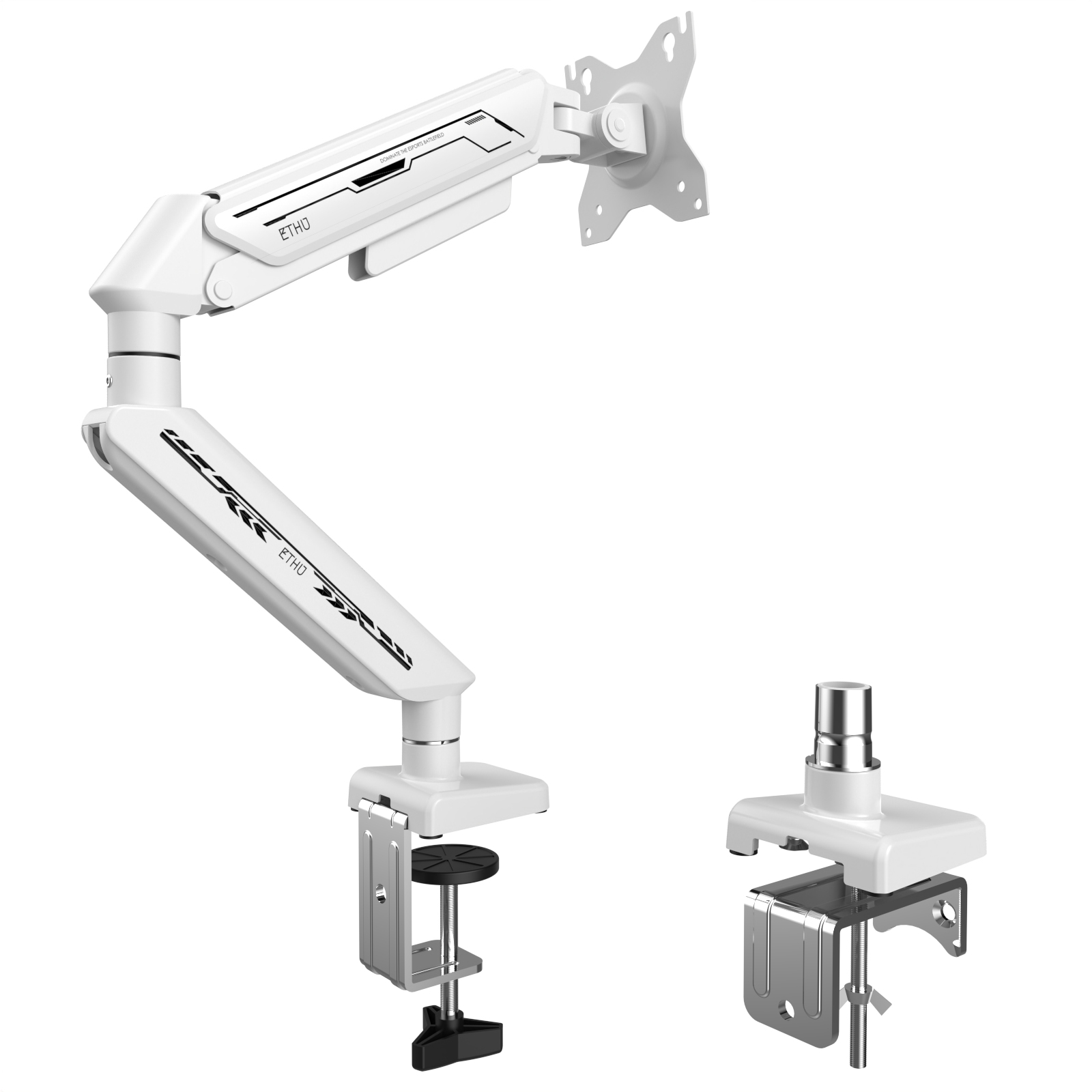 ETHU 모니터 암 싱글 듀얼 고중량 17~45인치 대형 화면 컴퓨터 지원 게이밍 스타일, 1개, White 32,900원