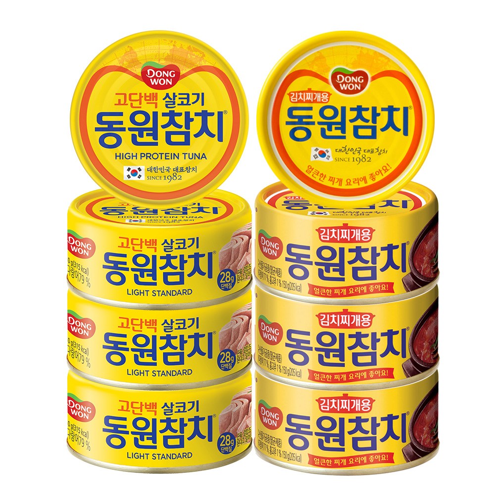 동원 참치 (라이트스탠다드 4P + 김치찌개용참치 4P) 19,890원