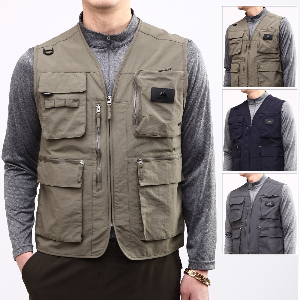 [샤인힐즈]봄가을 고급 멀티포켓 건빵 카고 V작업조끼 KPV2104 28,800원