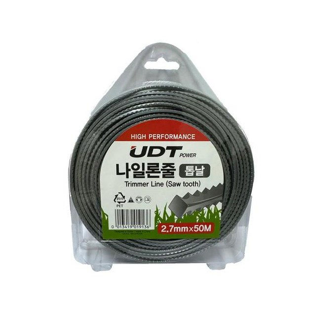 UDT 예초기날 나일론줄 2.7mm - 50M 톱날형 12,000원