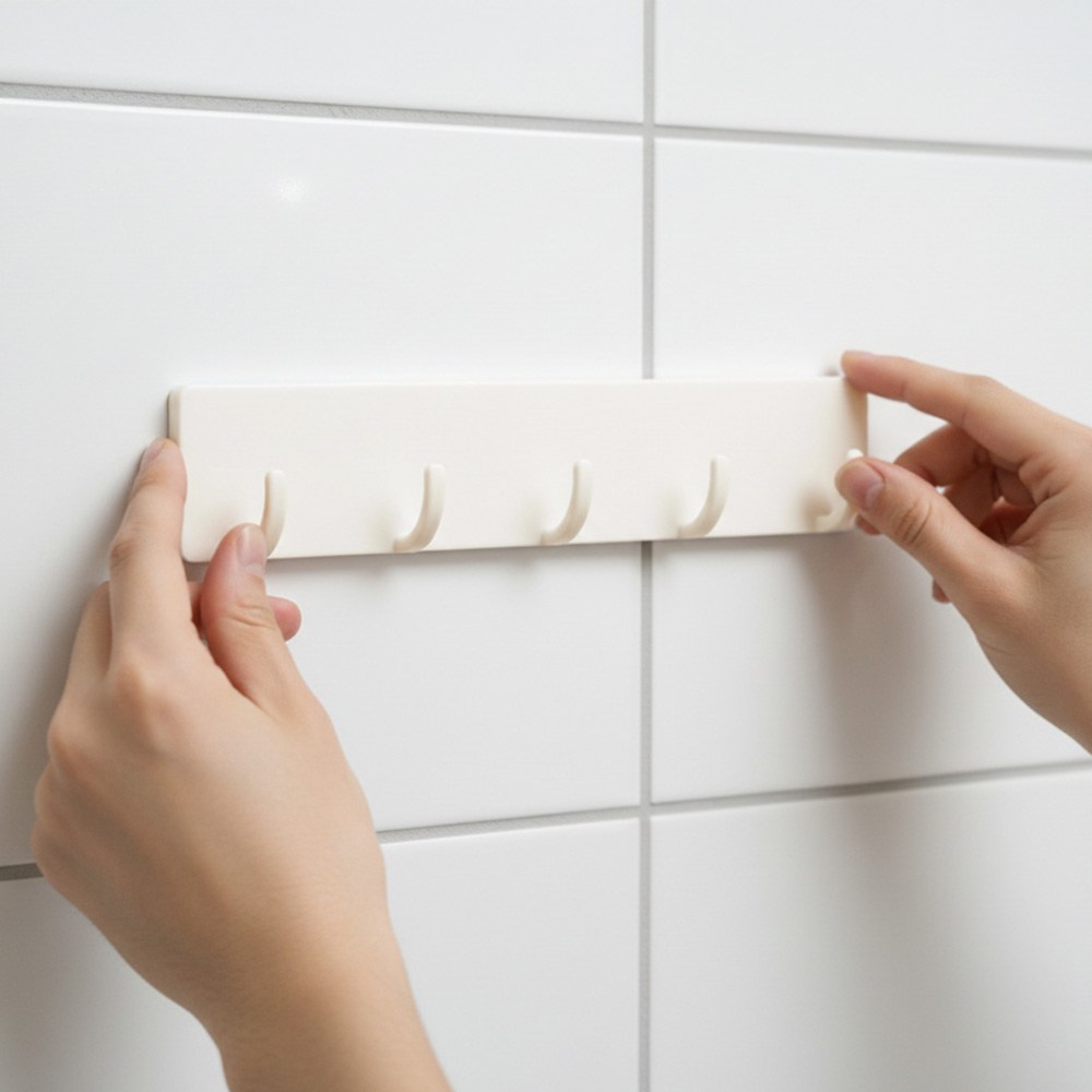 에버리즈 접착식 무타공후크 5구 조리도구 걸이, 1개, 아이보리(5구) 6,980원