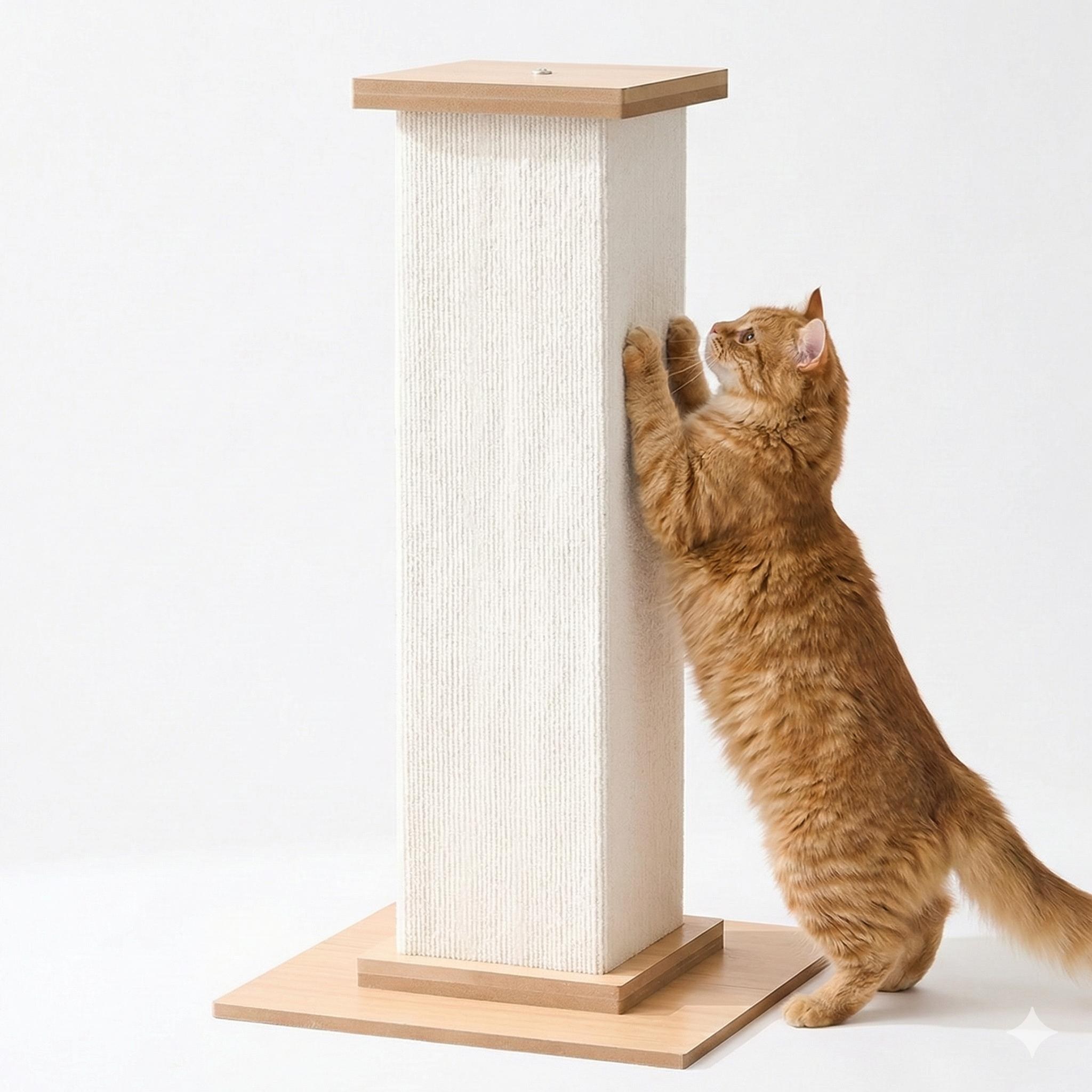에스엘씨펫 고양이 수직 카페트 스크래쳐 기둥 대형, 아이보리, 1개 41,800원