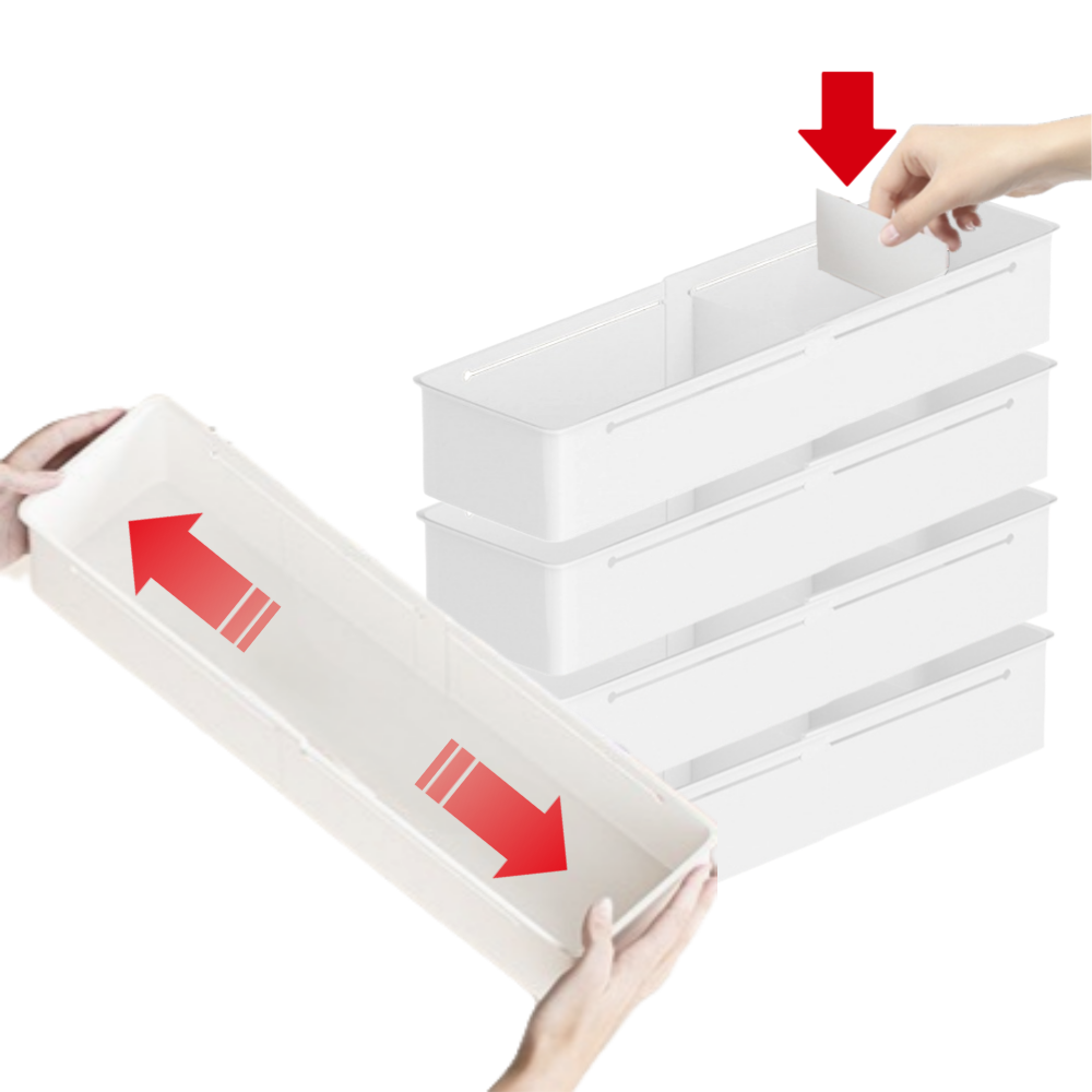 키앤 길이조절 칸막이분리 수납 정리함, 5개 19,300원