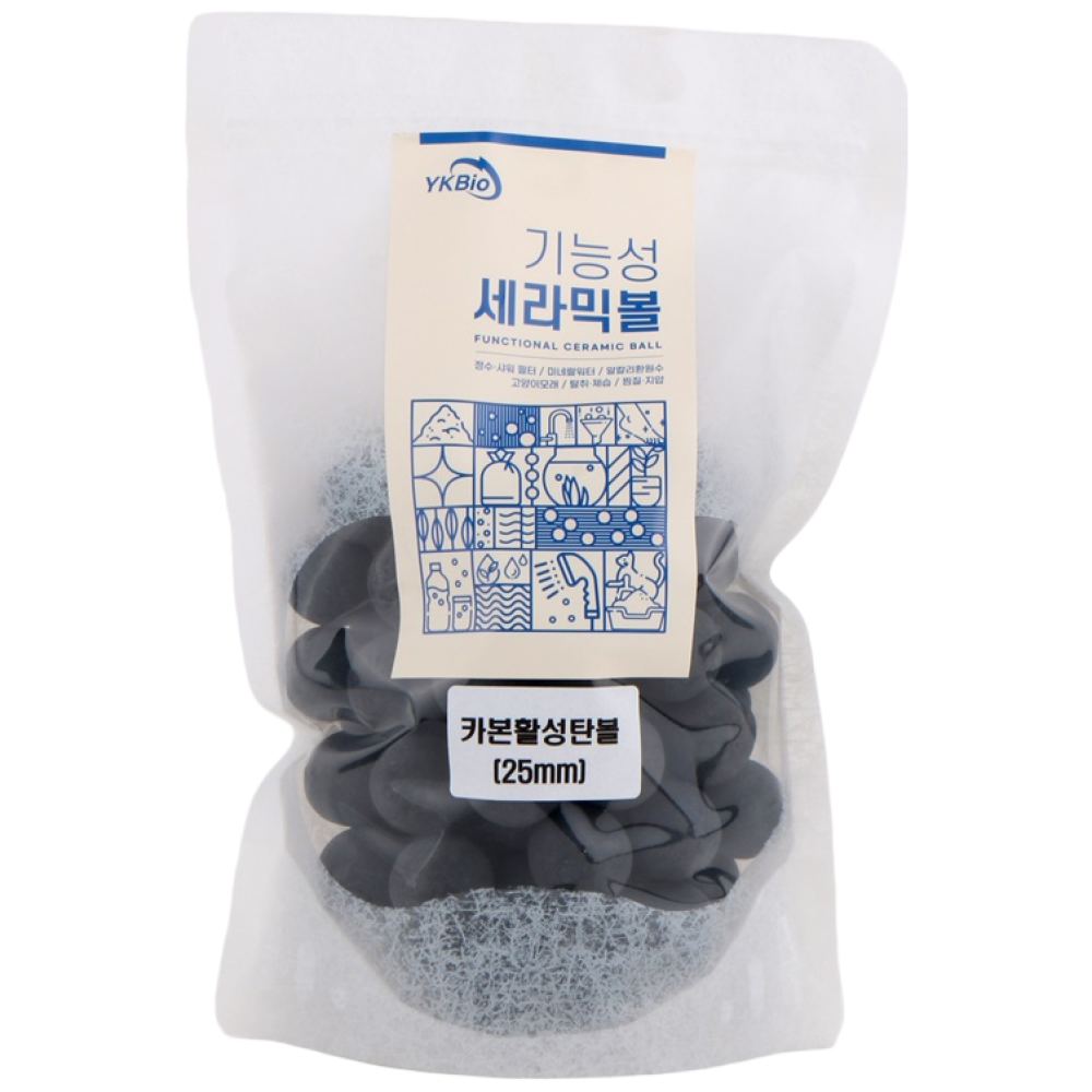 유경바이오 카본활성탄볼 25파이 (1kg) 정수 필터 수처리 제습 숯 냄새제거, 1개 18,500원