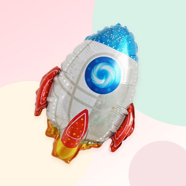 [예쁨주의지호] 대형 입체 우주풍선 /우주인풍선/UFO풍선/로켓풍선/지구풍선/우주풍선, 중형 풍선_로켓 1,000원