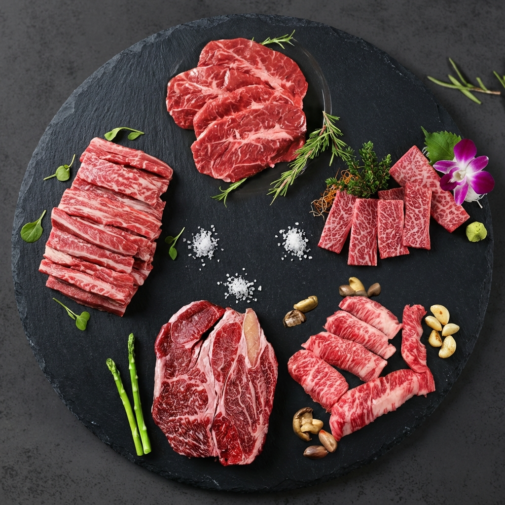 [한정수량특가] 빌리푸드 1++ 한우 구이용 등심500g 특수부위(살치살+갈비살+업진살+부채살)500g 87,080원