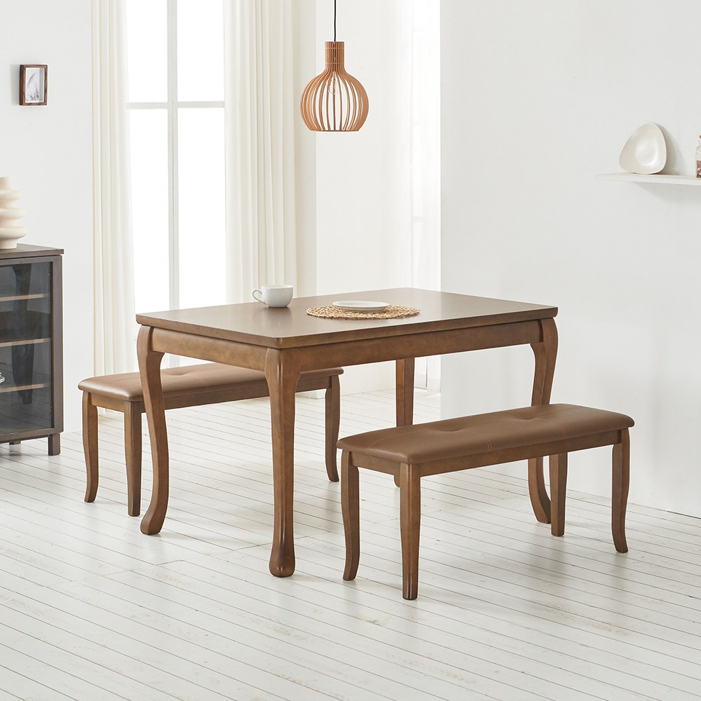 라로퍼니처 프렌치 앤틱 1200 순수 원목 4인 식탁 세트 4인용 테이블 308,000원