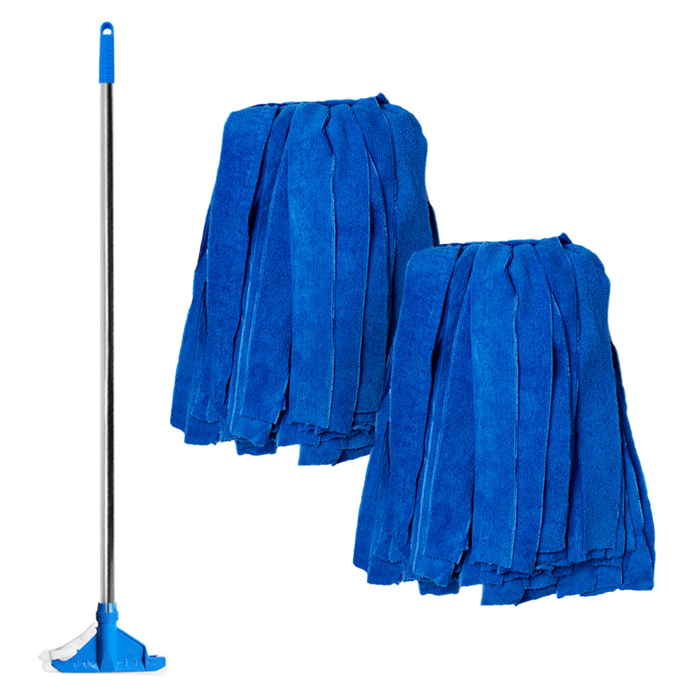 월드크린 고급 홀드 스텐 마포대 + 극세사 마포걸레 390g 2p 세트 18,000원